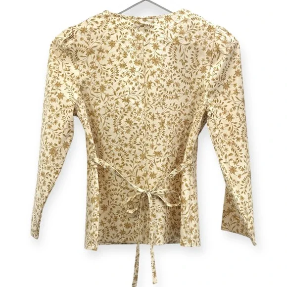 Reformation Cream and Gold Floral Blouse - Picture 10 of 10
